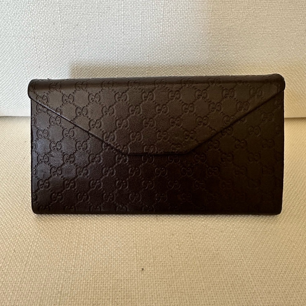 GUCCI Collapsible Triangular Leather SUNGLASS Case ONLY